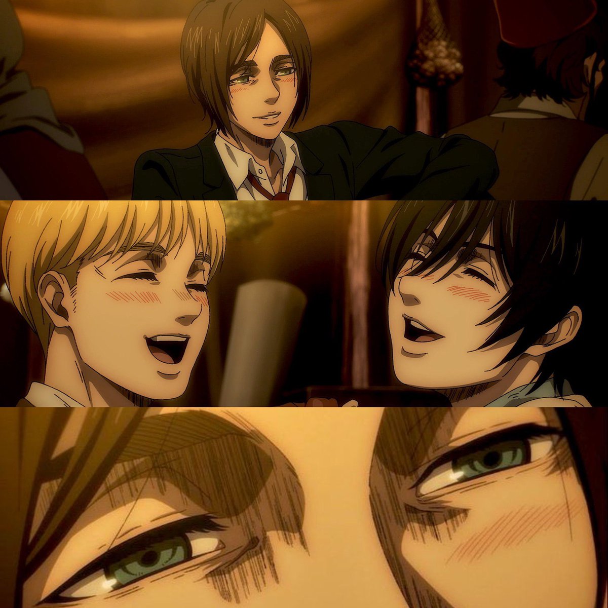 Armin and Mikasa being the most important people in Eren’s life… I love my beautiful babies so much 😭😭
