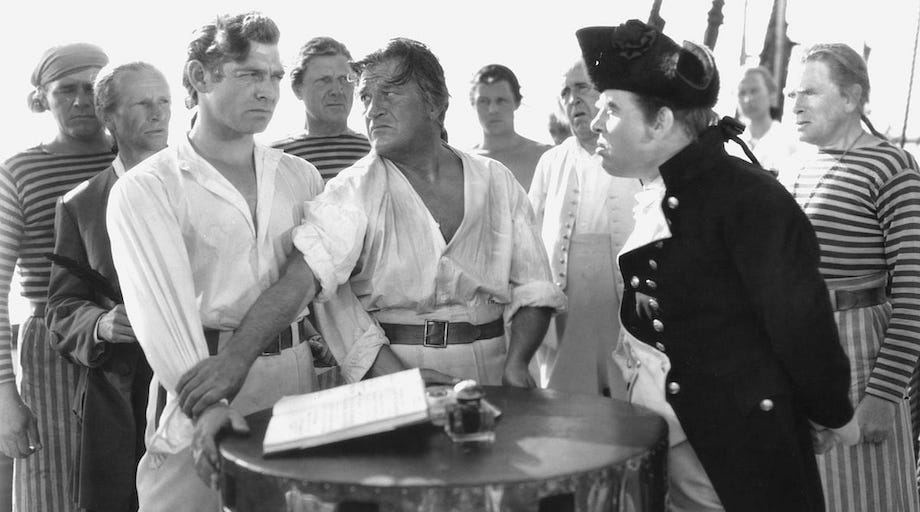 TFH Guru @Karaszewski wraps up his Mutiny on the Bounty series by serving up the original 1935 Clark Gable-Charles Laughton vintage! trailersfromhell.com/mutiny-on-the-…