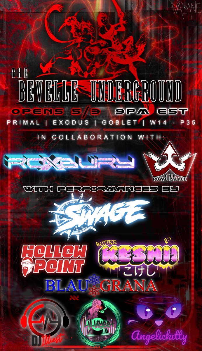First Friday is back and you know what that means! The Bevelle Underground May edition is going to be absolutely stacked starting at 9pm EST! Collabing with our good friends at The Roxbury and The Royal Palace to bring you music all night long and a special IRL B2B set with my