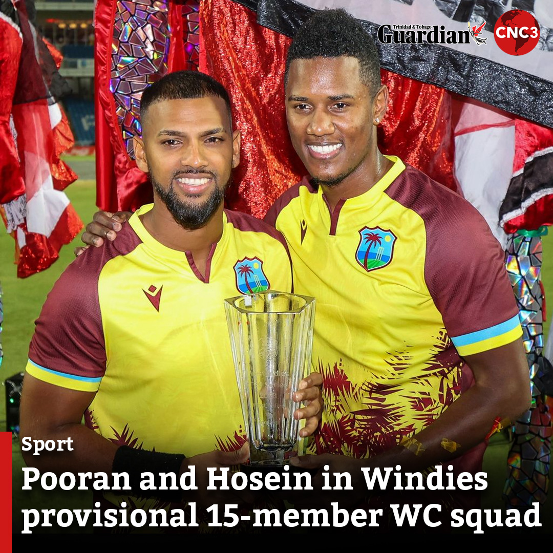 West Indies announced on Friday their provisional 15-member squad for the ICC Men’s Twenty20 World Cup to be staged next month in the Caribbean and the United States. For more... guardian.co.tt/sports/pooran-…