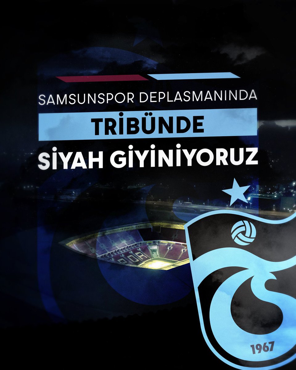 Samsunspor deplasmanında tüm tribün SİYAH GİYİYORUZ! Tribünde olacak tüm grup üyelerimizi ve taraftarlarımızı koordineli bir görüntü oluşturmak için SİYAH GİYMEYE davet ediyoruz. #Çılgınlar