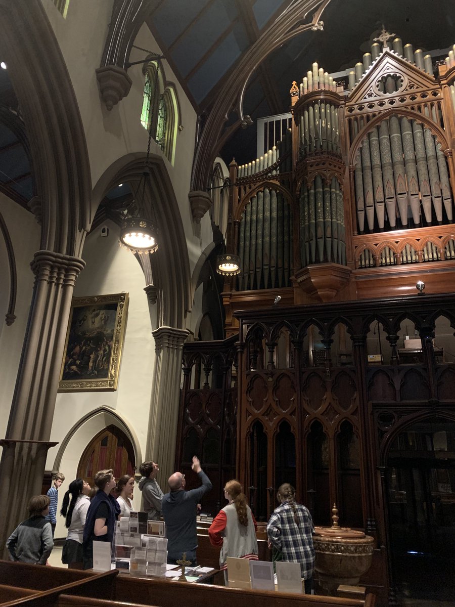 GraceChurchPVD's tweet photo. Our choristers got a little inside tour of the back Gallery Organ in honor of the announcement made today that Grace Church has received a generous gift of $2 million towards our organ restoration &amp; renovation project. This gift will allow us to sign a contract and begin work! https://t.co/2NdmhrrmFS