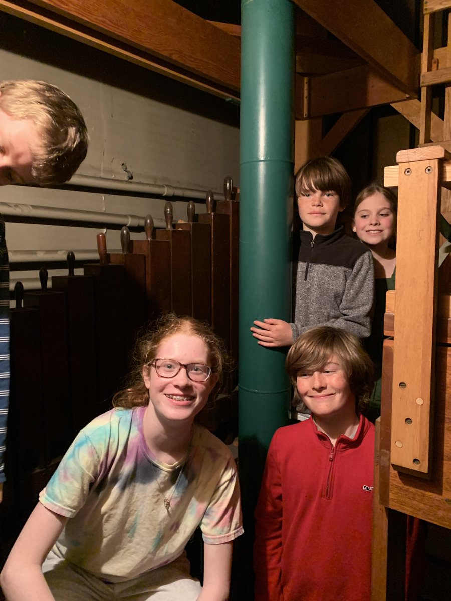 GraceChurchPVD's tweet photo. Our choristers got a little inside tour of the back Gallery Organ in honor of the announcement made today that Grace Church has received a generous gift of $2 million towards our organ restoration &amp; renovation project. This gift will allow us to sign a contract and begin work! https://t.co/2NdmhrrmFS