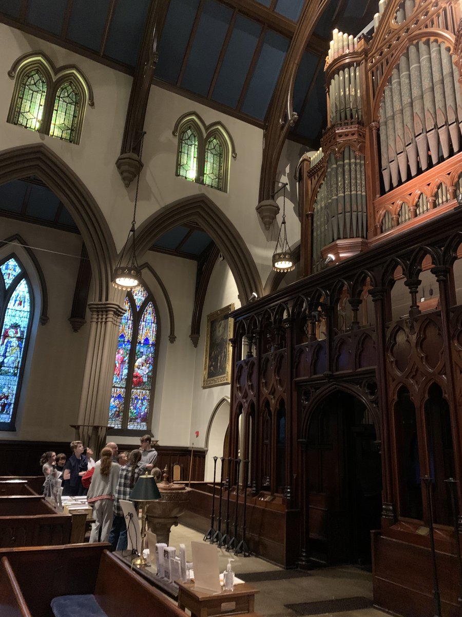 GraceChurchPVD's tweet photo. Our choristers got a little inside tour of the back Gallery Organ in honor of the announcement made today that Grace Church has received a generous gift of $2 million towards our organ restoration &amp; renovation project. This gift will allow us to sign a contract and begin work! https://t.co/2NdmhrrmFS