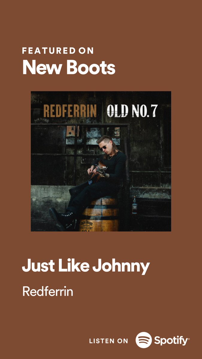 Thank you so much for the New Boots love on “Just Like Johnny” @Spotify!!! Listen here - open.spotify.com/playlist/37i9d…