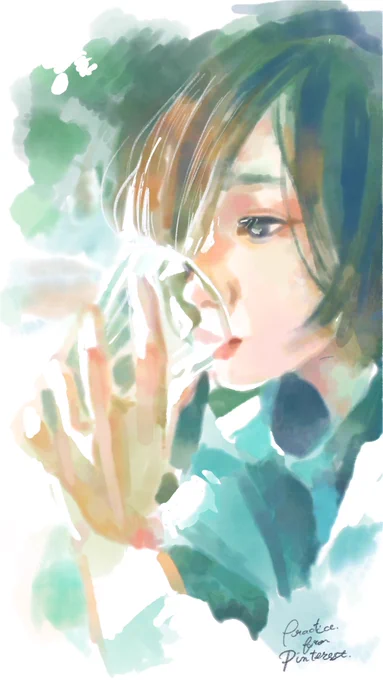 ゆるゆるとほぼ水彩で。 Practice  #AdobeFresco