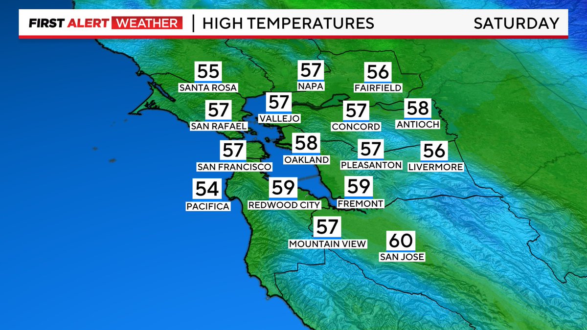 Cinco de Mayo weekend will feel more like New Year's! Rain likely for the first half of Saturday, with gusty winds continuing even after the rain moves out. The wind will make Saturday's cold temperatures feel even colder... #CAwx