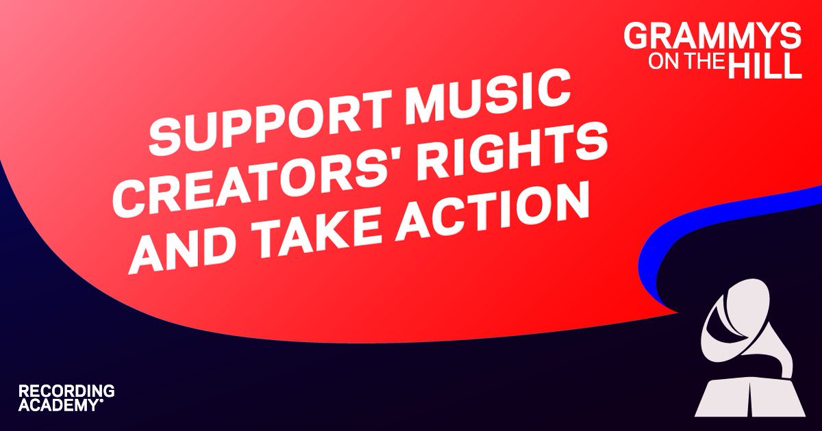RecordingAcad's tweet photo. 🎶 Your support can impact the livelihoods of present and future generations of music creators.  #ProtectHumanCreativity #GRAMMYsOnTheHill

Join us and #SupportMusic: https://t.co/2gGyNHfhAg https://t.co/s2d65n8kra