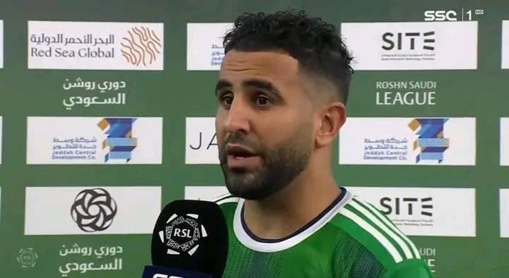 Riyad Mahrez become the first player in the history of Al-Ahli during the Saudi professional league who has scored 10 goals and 10 assists in one season🔥