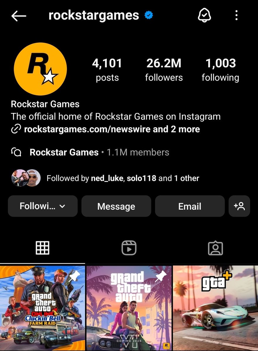 Rockstar Games has cleaned up their Instagram page as rumors are spreading around of GTA 6 screenshots arriving this month ahead of Take-Two'a meeting. #GTAVI