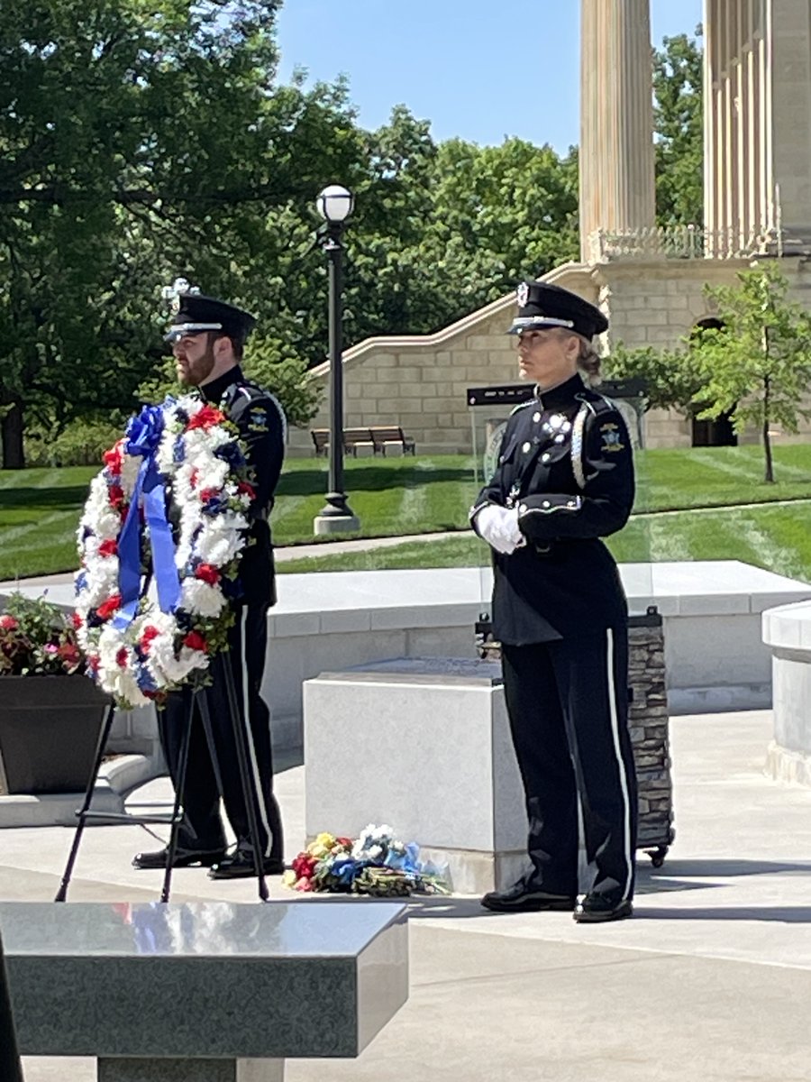 As we remember the life of Officer Mike Mosher today, members of the OP Honor Guard attended the Kansas Law Enforcement Memorial in Topeka to honor his sacrifice, as well as all the other fallen officers across Kansas.