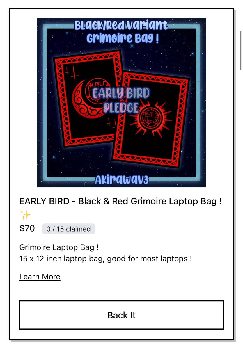 itzastralis's tweet photo. RESTOCKED EARLY BIRDS &amp; ADDED THE NEW RED GRIMOIRE BAG PLEDGE REAL !!!! :O
#HelluvaBoss #HelluvaBossSeason2 #HelluvaBossStolas https://t.co/ynTnAigkYt