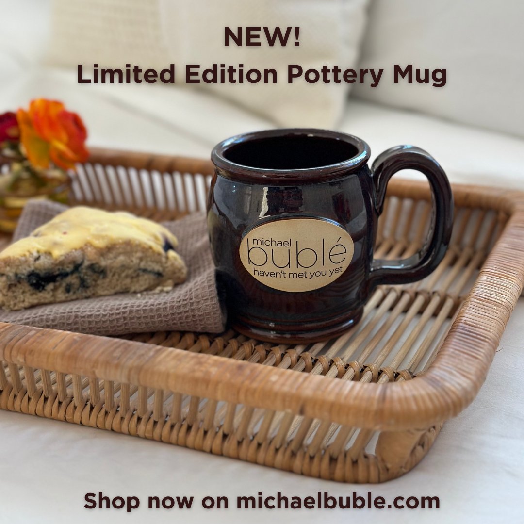 Celebrate the upcoming 15th Anniversary of ‘Crazy Love’ with a limited edition Haven’t Met You Yet handcrafted stoneware mug! Order now in the US and Canadian stores! buble.lnk.to/NAstore