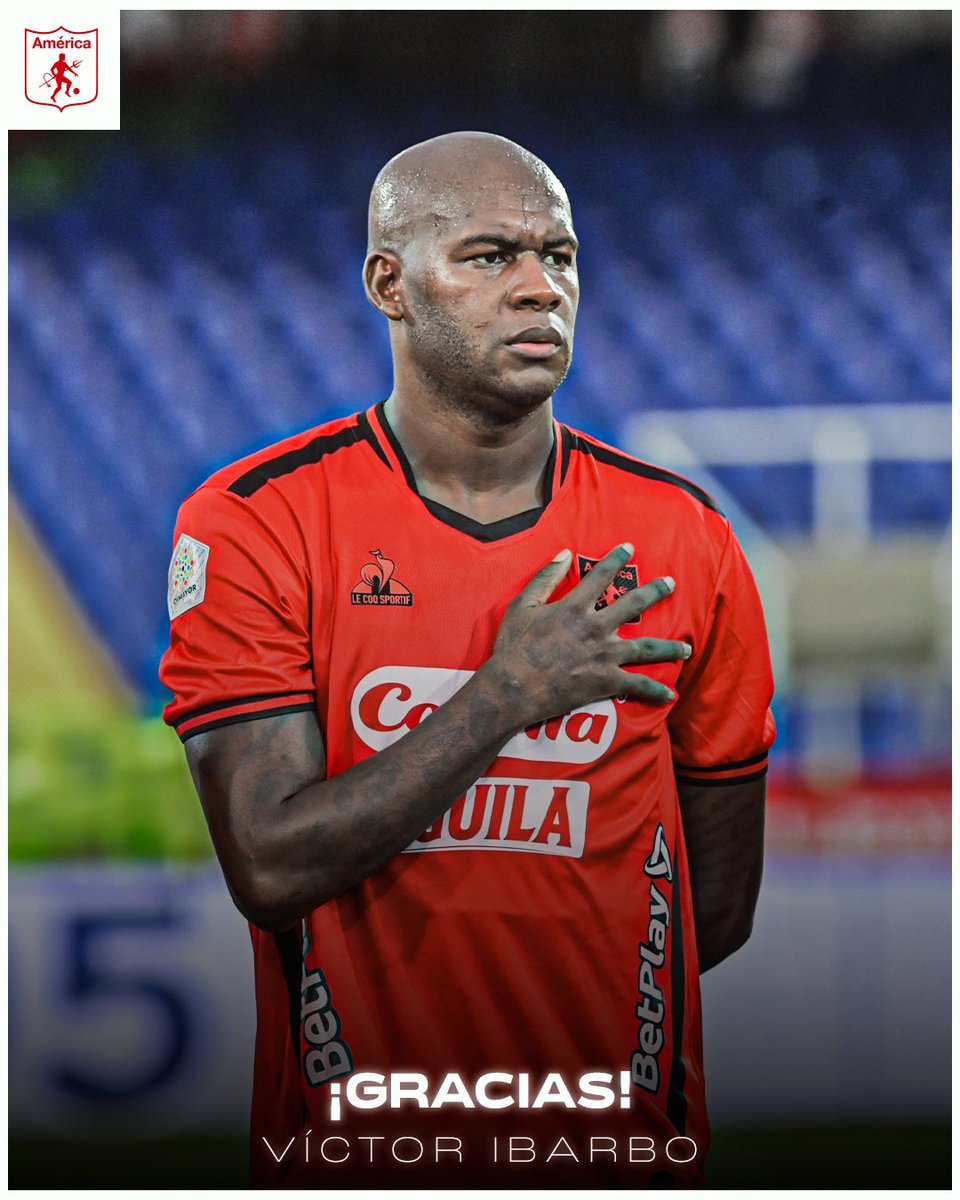 🇦🇹 Víctor Ibarbo finalizó su vínculo con América de Cali. Agradecemos su profesionalismo y le deseamos éxitos en su carrera deportiva.