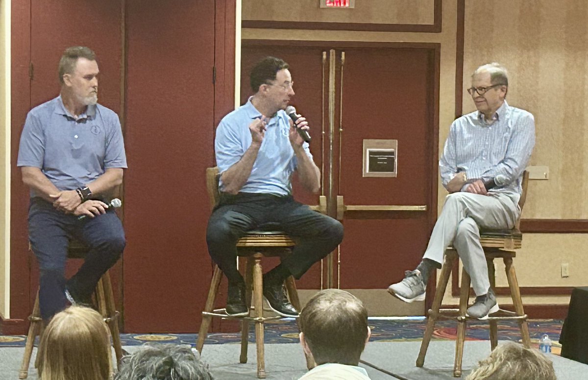 'Spotted: Hoppy in the wild at the @WVSCPA event in Charleston! Confirmed, he's not just a podcast myth. Caught live with the 3 Guys crew today. 🎙️😄 Great day! #LiveAndHoppy #accounting #efforting #nextplay #hailWVSCPA @TonyCaridi @bradhowe07 @HoppyKercheval