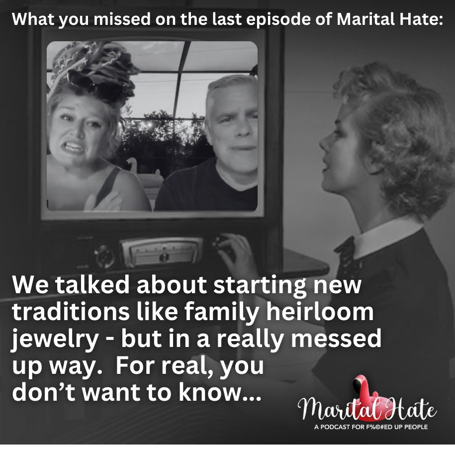 🎙️🔥 Missed our latest Marital Hate episode? We discussed starting new traditions like family heirloom jewelry - but it got hilariously twisted! 😅 Tune in every weeknight at 8pm for more outrageous discussions! #MaritalHate #Podcast #DarkHumor #Comedy