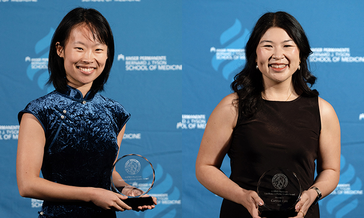 KPSOM students Caryssa Lim and Jacqueline Xu receive the prestigious Excellence in Public Health Award by the U.S. Public Health Service in recognition of their work to address health inequities in the community. Read more: kpsom.link/3waM2EN