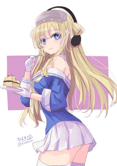 ケーキを食べるフレッチャー#艦これ版深夜の真剣お絵描き60分一本勝負#艦これ版真剣お絵描き60分一本勝負_20240503 