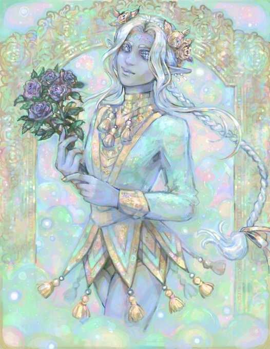 「androgynous flower」 illustration images(Latest)