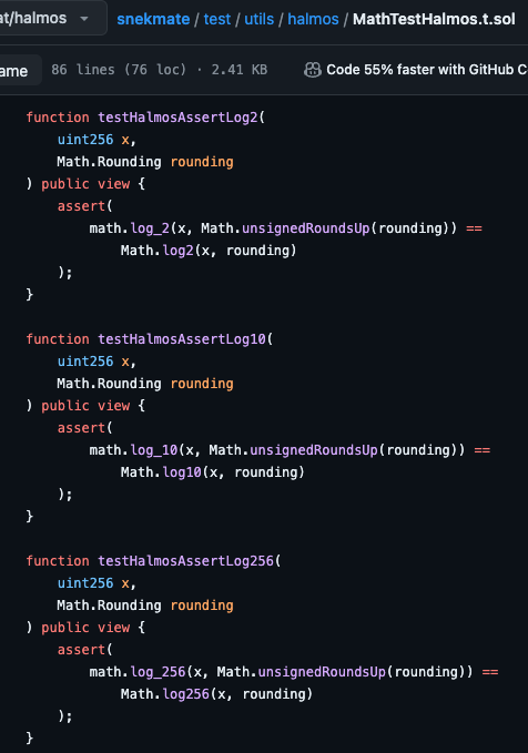 snekmate's math log functions are now proven to match openzeppelin's accuracy -- all the way down to the compiled bytecode! @pcaversaccio 🫡