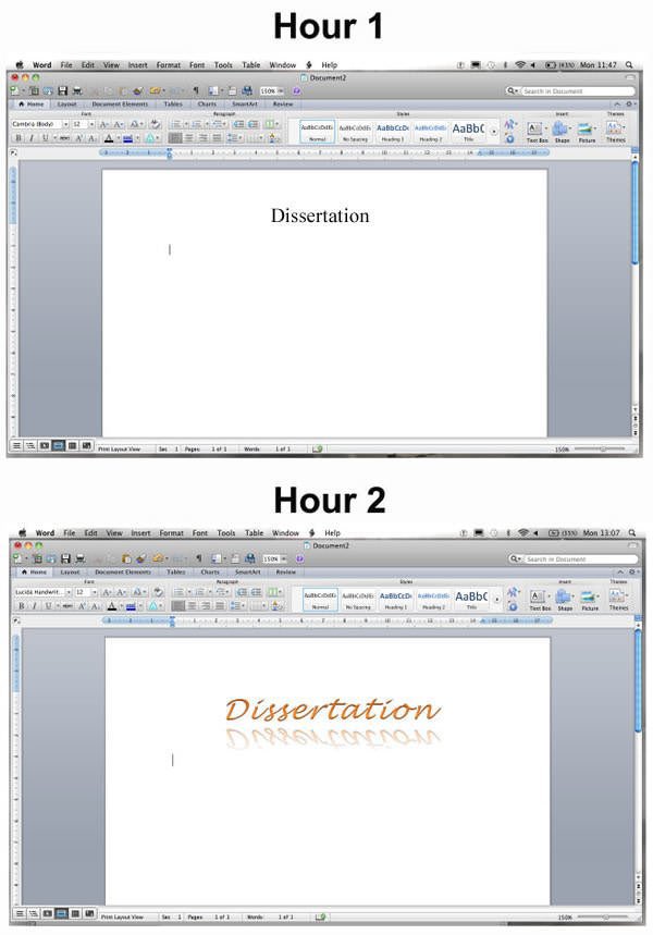 I really thought this whole writing a dissertation process would be harder. Look at how much progress I’ve made today!
