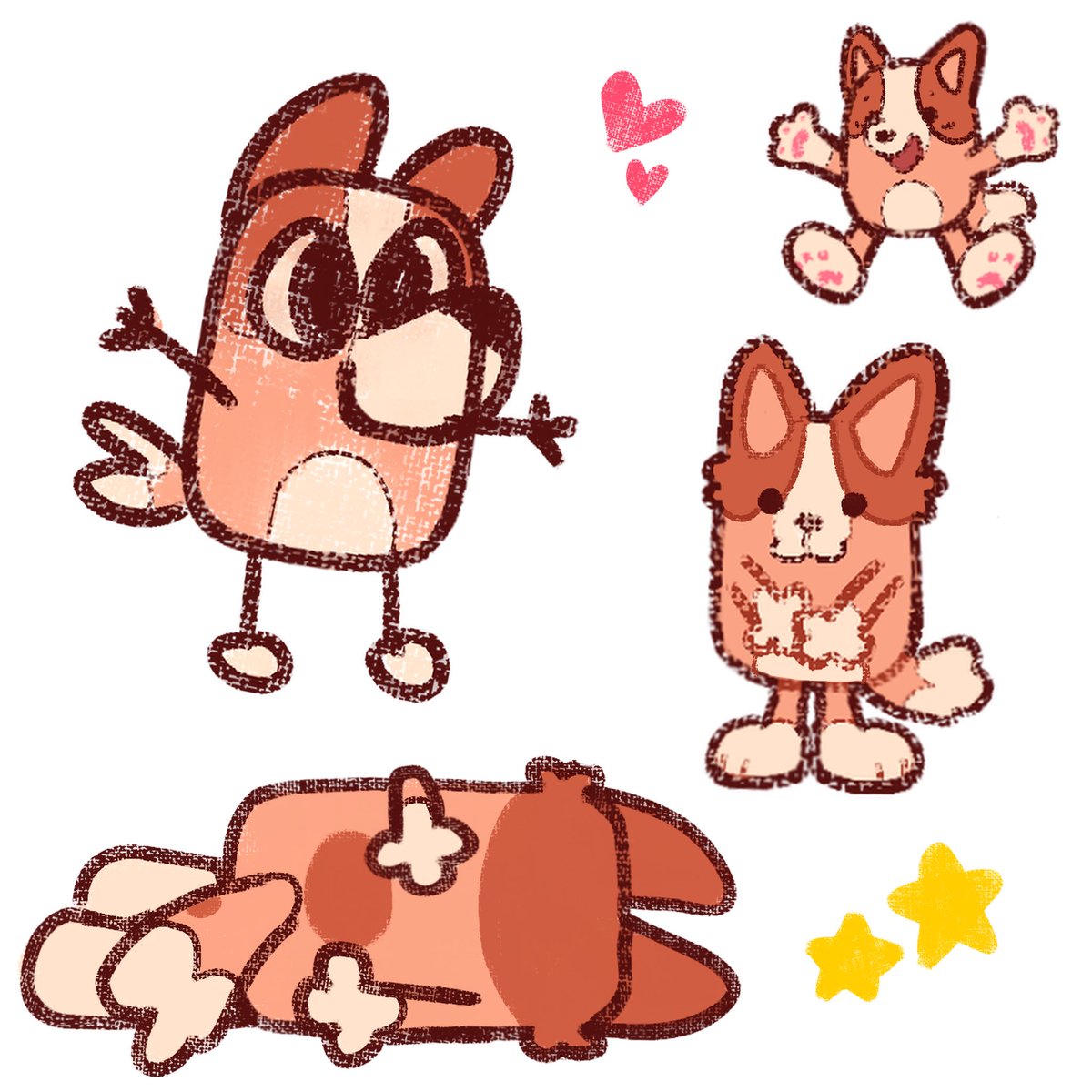 poniezsilly's tweet photo. bingo doodles #Bluey #blueyfanart https://t.co/sl8OcrF9qo
