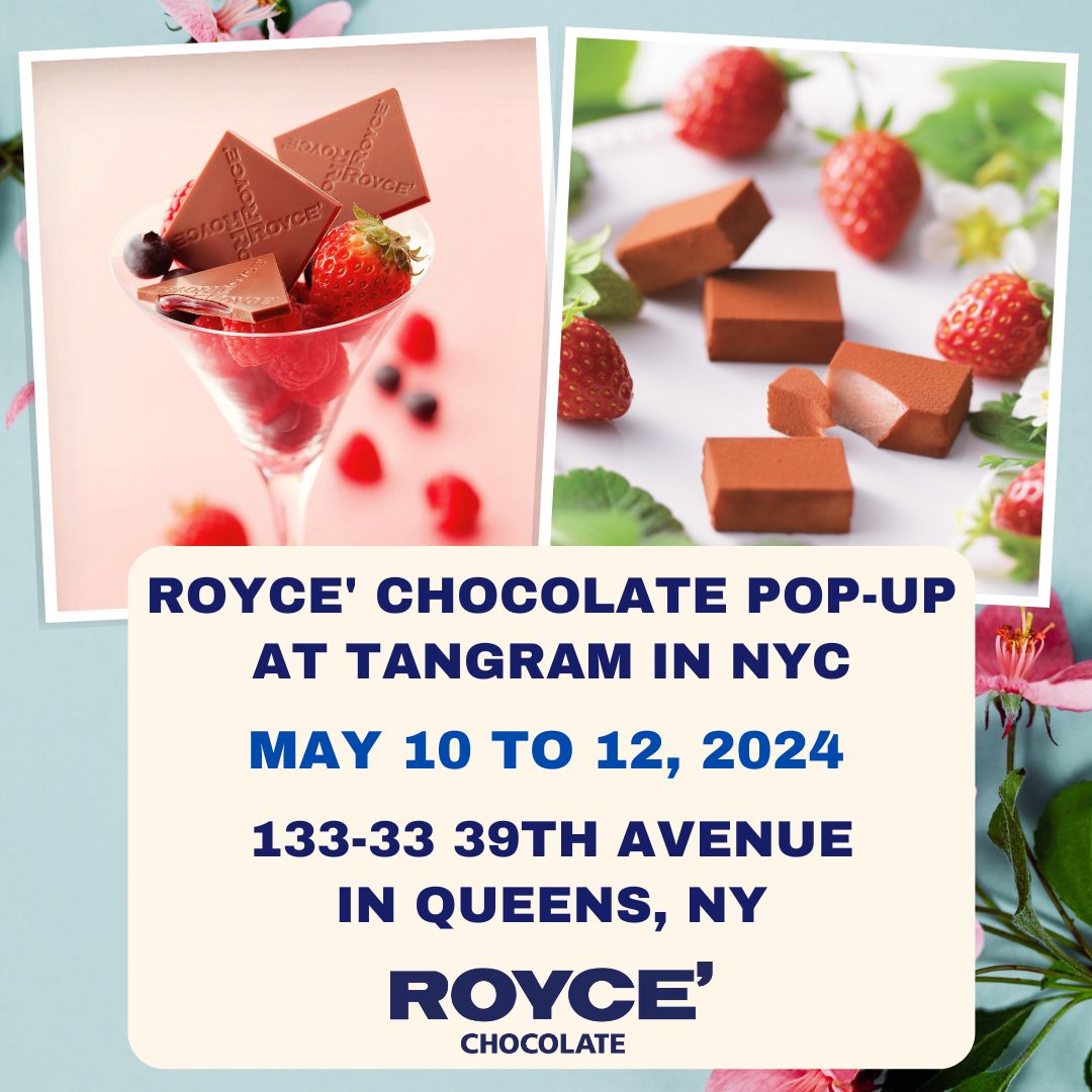 We'll see you next week at Tangram on May 10-12 for a special #MothersDay pop-up! ✨

Pre-order and learn more: bit.ly/roycetangram24

#roycechocolate #royceusa #HowJapanDoesChocolate #weloveroyce #chocolate #JapaneseChocolate #dessert #sweet #chocolatelover #shopping #popup