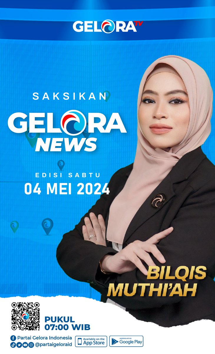 Simak liputan lengkap terbaru kegiatan² penting Partai Gelora Indonesia dalam sepekan ini 

🎥 Tonton #GELORANEWS Edisi ke 109 | Sabtu 4 Mei 2024, pagi ini pukul 07:00 WIB di #GeloraTV 
▶️  youtu.be/Wwv4I5UJnBA

@anismatta @Fahrihamzah