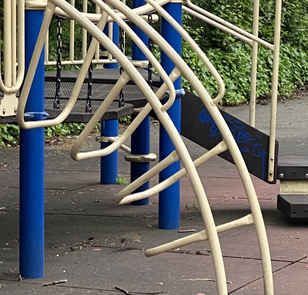 This is New York City under @NYCMayor Eric Adams — a rat crawling around on a playground in daylight.