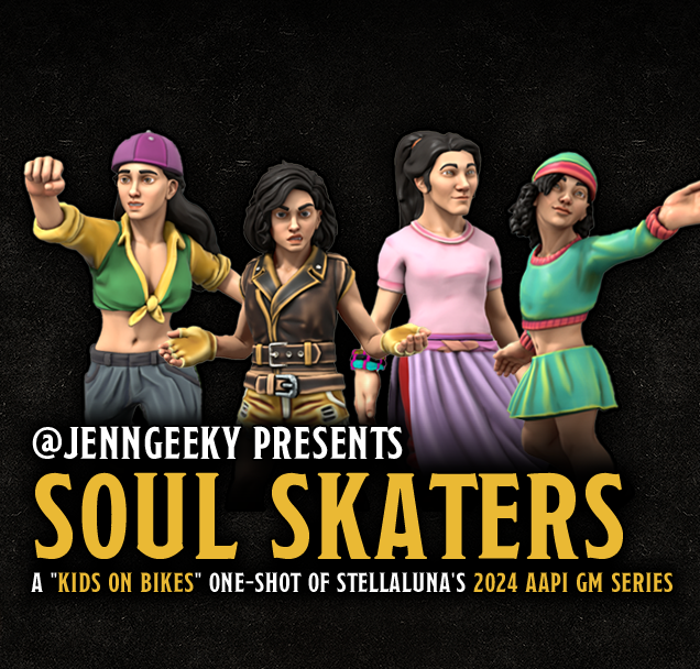 In one hour — it's 1994, we're Kids (~teens) on Bikes (skates) from Kornville &amp; it's gonna be BODACIOUS 🤪✌ Please come say hi, happy #AAPIHeritageMonth!

Sponsored by <a href="/FrivolousBear/">Frivolous Bear Studios</a> &amp; <a href="/HeroForgeMinis/">Hero Forge</a> 💛