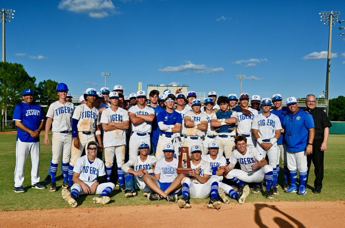 Jesuit Baseball (@jesuitbaseball) on Twitter photo Jesuit rallied from a 4-0 deficit this afternoon to defeat Parrish Community 5-4 and win its 12th consecutive District Championship!
GO TIGERS!
#AMDG #GoTigers #JesuitBaseball
Photo by <a href="/mikegallagher24/">Mike Gallagher</a> Jesuit rallied from a 4-0 deficit this afternoon to defeat Parrish Community 5-4 and win its 12th consecutive District Championship!
GO TIGERS!
#AMDG #GoTigers #JesuitBaseball
Photo by <a href="/mikegallagher24/">Mike Gallagher</a>