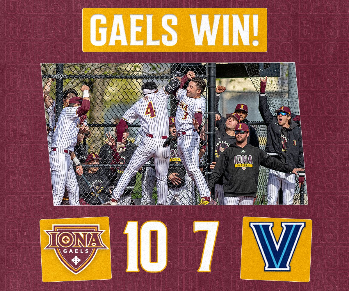 #GAELSWIN!!! A season-high 17 hits for the Gaels in the 10-7 win over Villanova! Josiah Ragsdale hit for the cycle and recorded 3 RBI! Carson Cahoy and Jayson Gonzalez both tallied 3 hits! Alex Hunt registered 3 strikeouts in the 9th to earn the save! #GaelNation