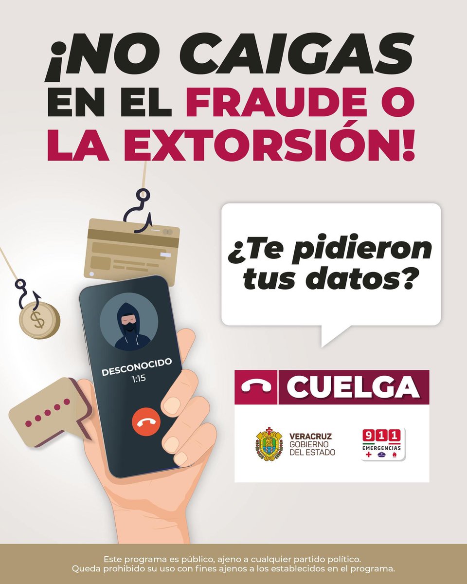 ¡Mantente alerta! 🚨 Si te llega un mensaje como el que se muestra en la imagen ⤵️, ¡desconfía! Puedes ser víctima de un fraude.