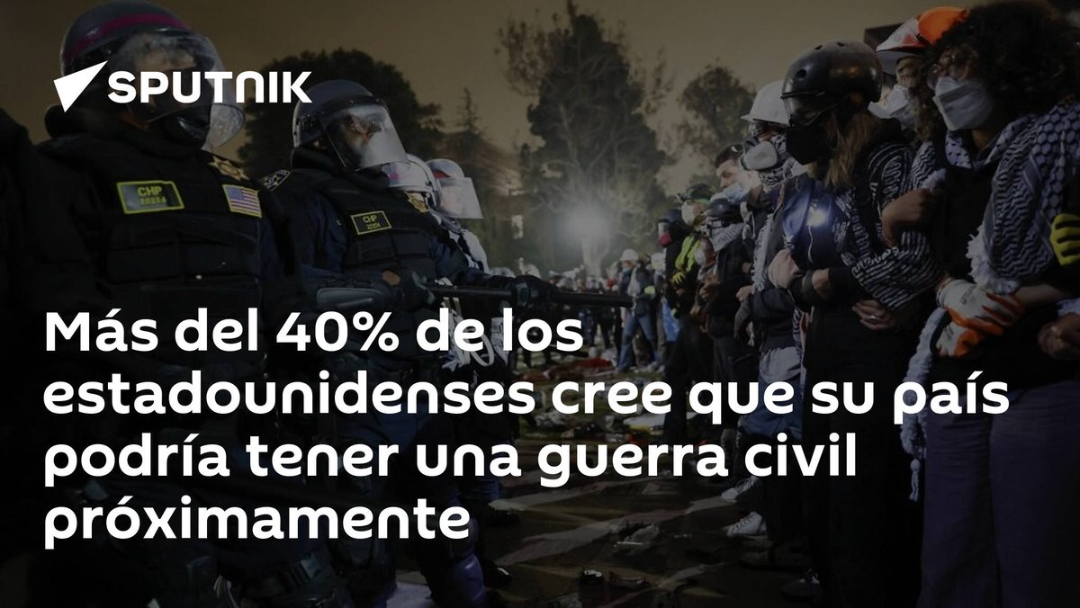 Más del 40% de los estadounidenses cree que su país podría tener una guerra civil próximamente latamnews.lat/20240503/mas-d…