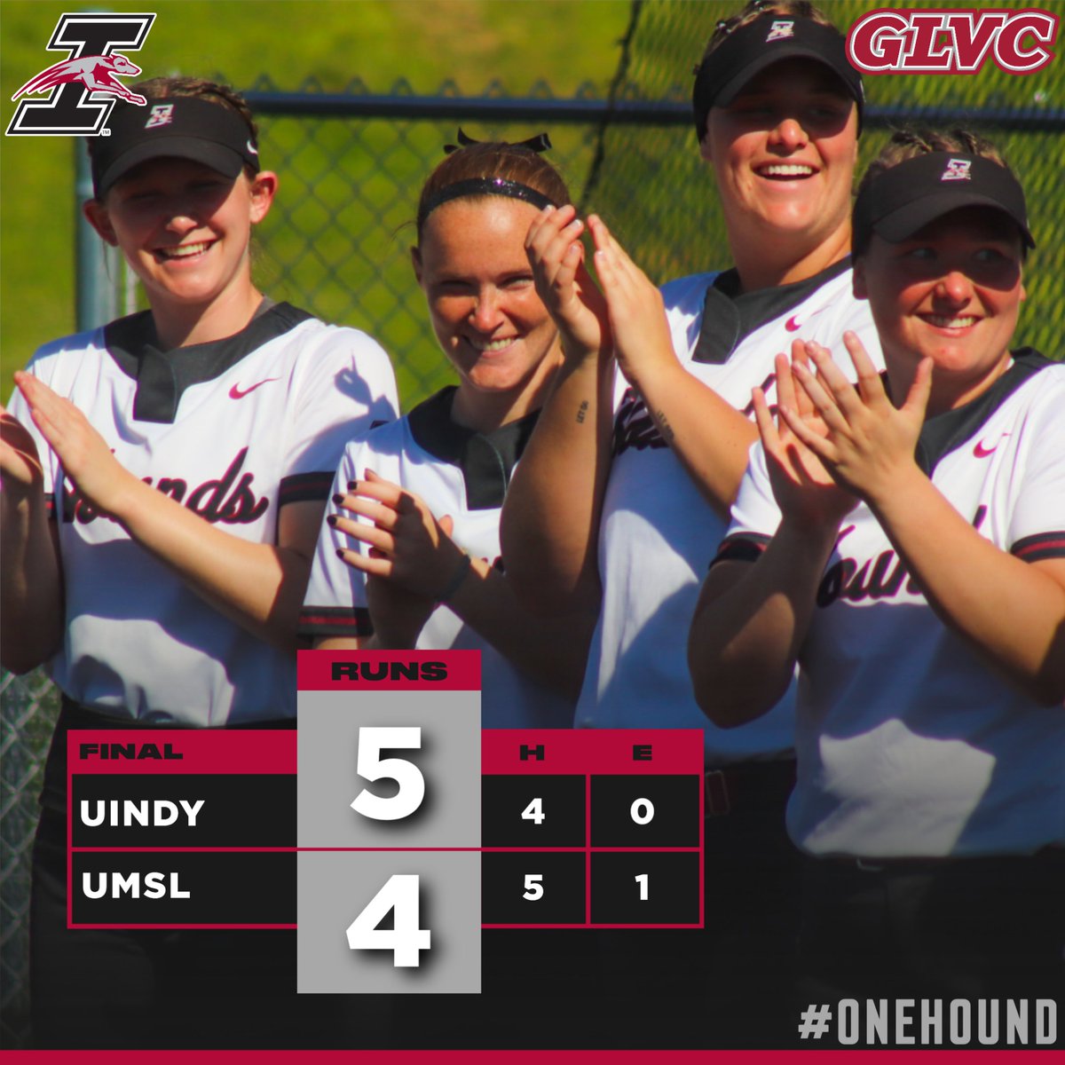 UIndySoftball's tweet image. 🥎 HOUNDS WIN 🥎

#ONEHOUND x #GLVCsb