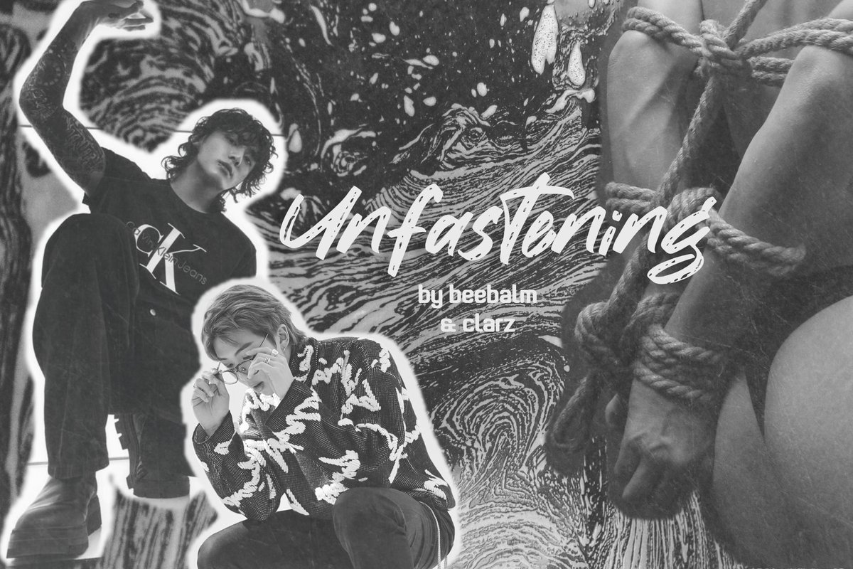 clarz's tweet photo. unfastening chapter 6!
co-written with beebalm

❤️‍🔥 namkook, E, wip
❤️‍🔥 6/?: ~7k (55k total)
❤️‍🔥 author nj, sex worker jk, kink exploration
❤️‍🔥 the intensity of nj and jk's last meeting begins to catch up to both of them

https://t.co/tx6e3FhULQ https://t.co/q6WMMLB50i