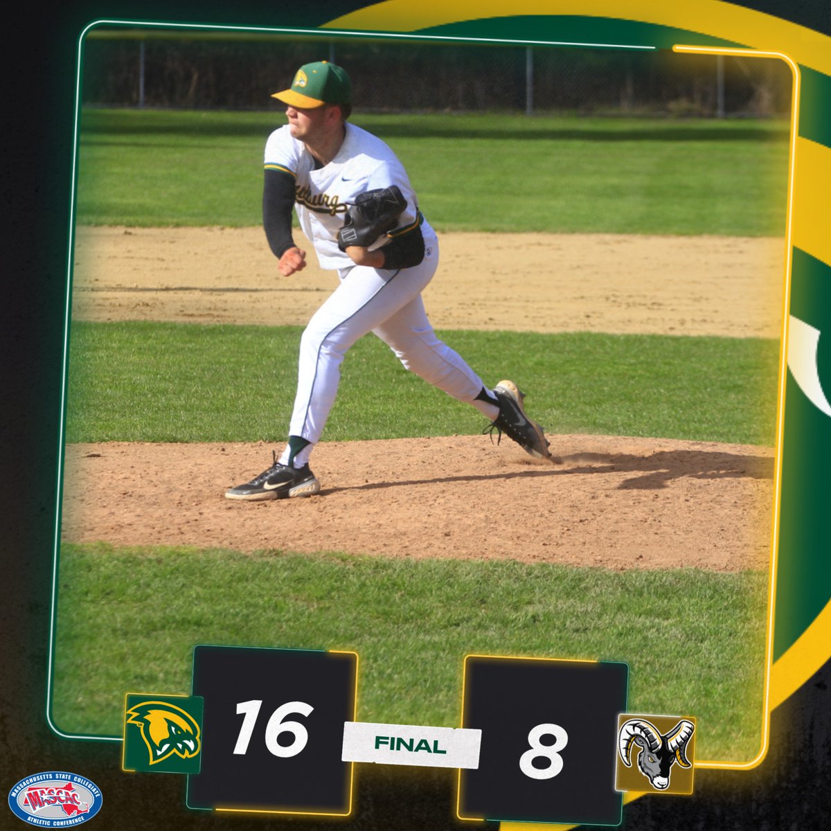 ⚾️Final Score⚾️
The @FSUFalconsBSB team earned a 16-8 victory over the Rams of Framingham State this afternoon on senior day.
#SeniorDay #FearTheFlock #TheFalconWay