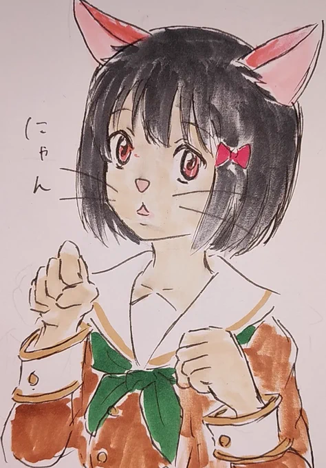 #1日1ユーフォ猫の恩返し余韻らくがき。脚本、吉田玲子だったんだ、なるほど・・・ 