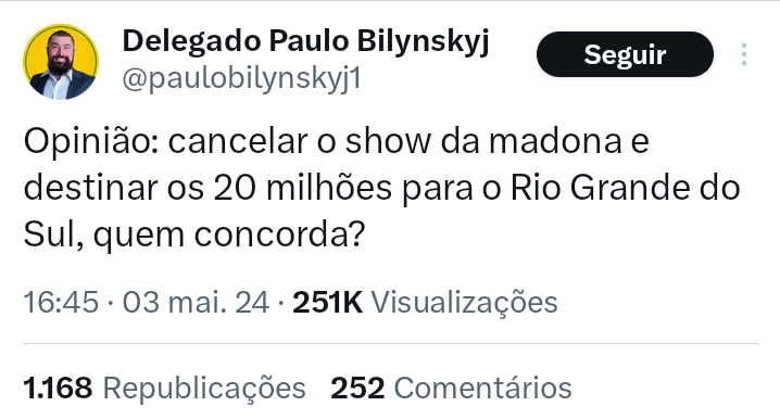 sound3vision's tweet photo. Cancelar a pensão das filhas dos militares por um ano e destinar pro Rio Grande do Sul, quem concorda? https://t.co/h37Zpfzzz4