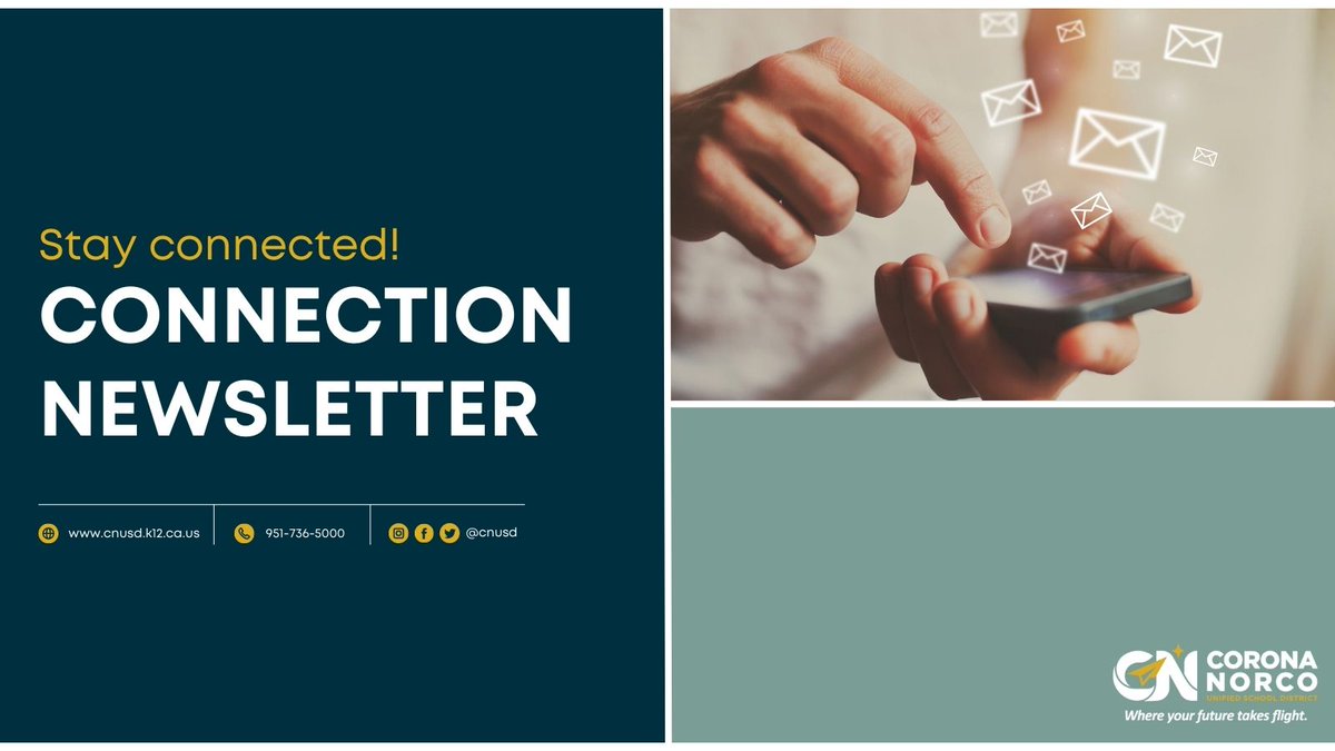 📬 Please find this week's CNUSD Connection Newsletter here: bit.ly/3WwH6F3