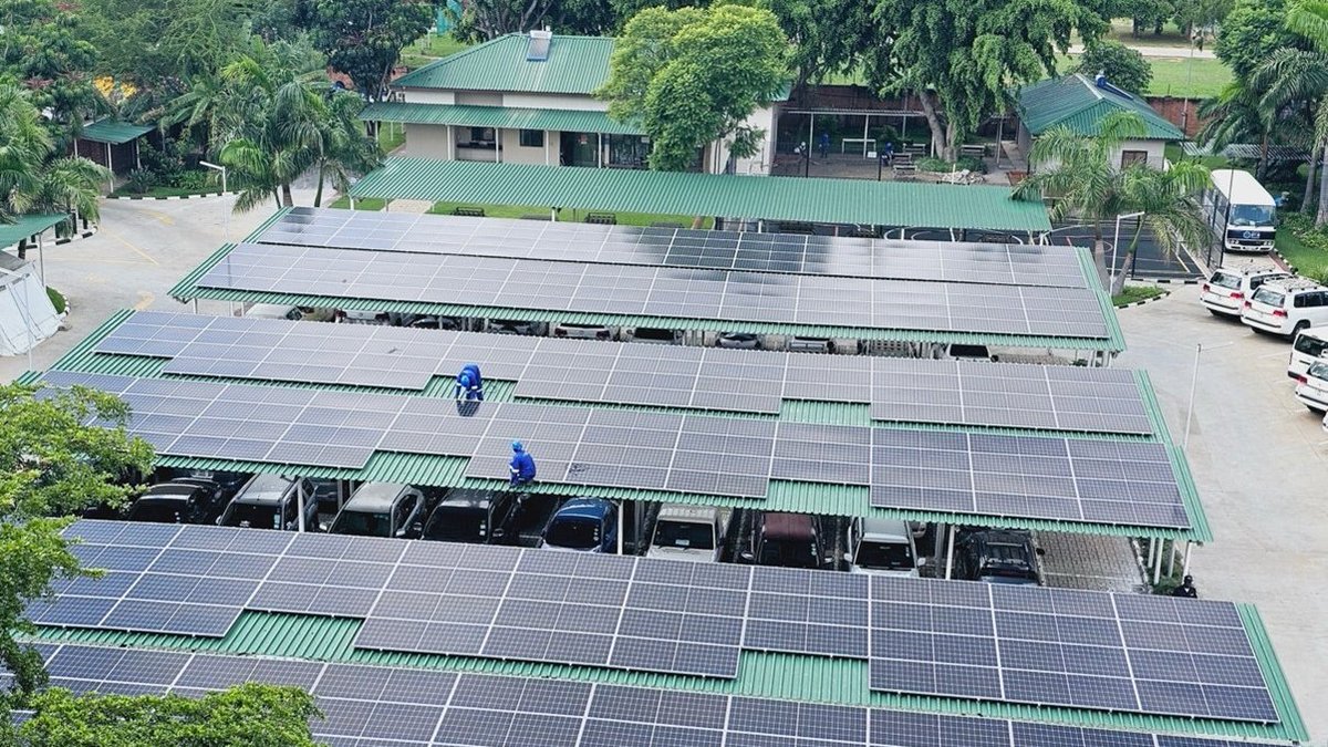 ASteiner's tweet photo. At @UNDPZambia, our new 150 kW solar system is setting benchmarks for environmental stewardship, inspiring communities to adopt similar practices. https://t.co/s1PZPZJiyP https://t.co/LbKhYky22m