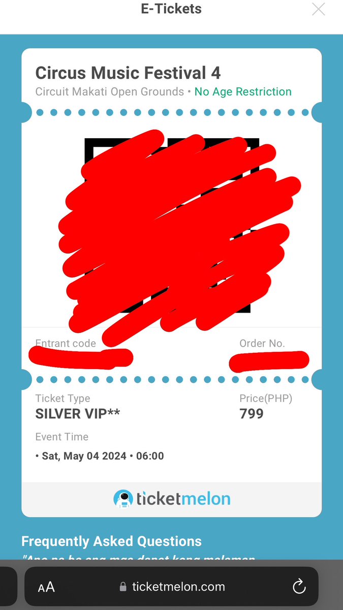 bbokmails's tweet photo. wts lfb ph selling makati circuit circus music festival 

silver vip ticket (1) - ₱499

PAYO, last price! https://t.co/KAoB0e8HVj