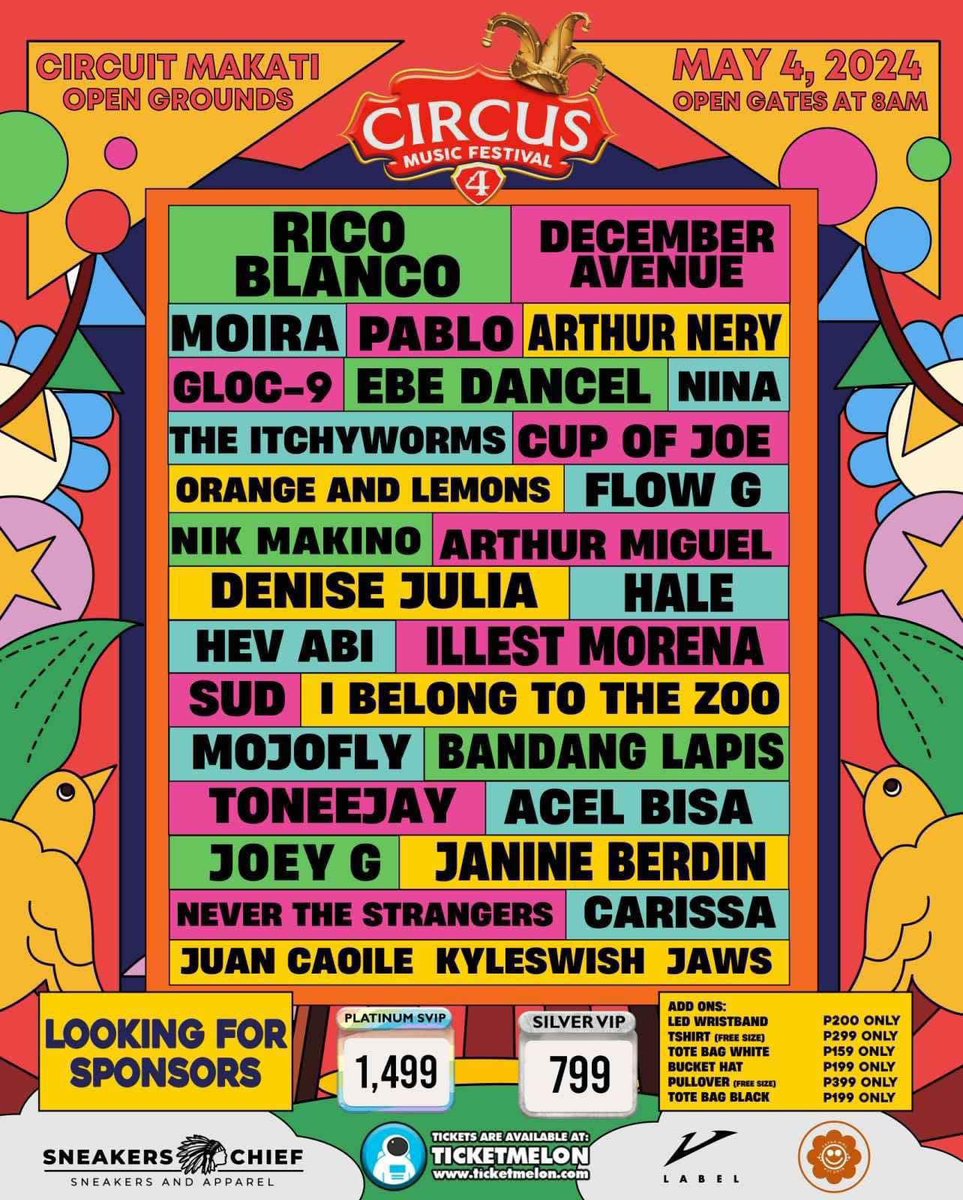 bbokmails's tweet photo. wts lfb ph selling makati circuit circus music festival 

silver vip ticket (1) - ₱499

PAYO, last price! https://t.co/KAoB0e8HVj