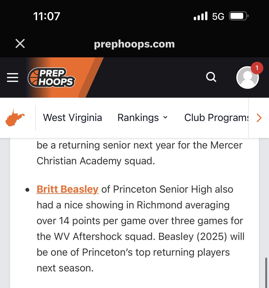 Thank you for the write up @PrepHoops_WV!! @KevinMoses38 @DwaineOsborne @YSUMensHoops @CoachToddMay @wvprepbb @SMCM_MBB @coach_tjd @BigShotsGlobal