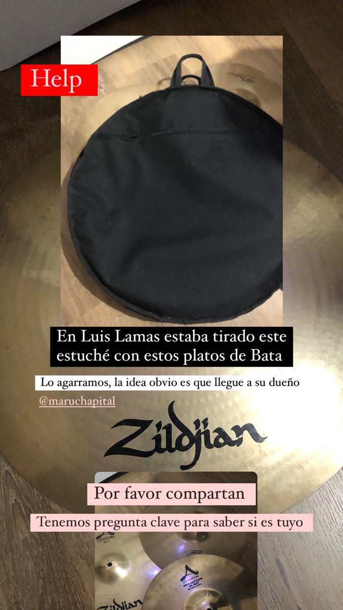 chumingalapoch's tweet photo. Encontramos este estuche con platos de batería en Luis Lamas 

🙏🏻 RT https://t.co/1pA47P8CVZ
