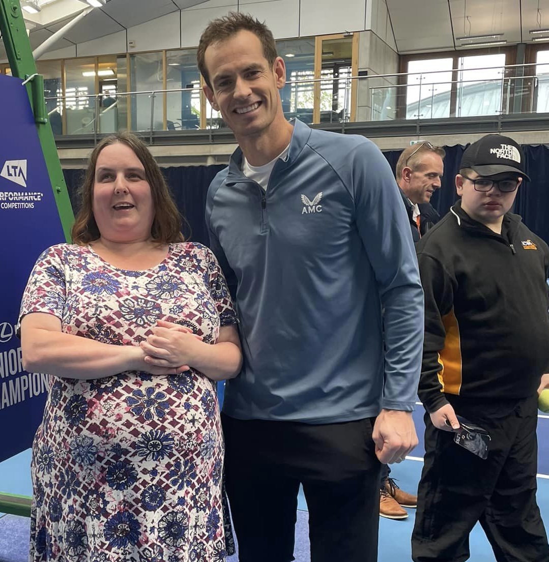 Droitwich Tennis in the Lido Park who do lots of visually impaired/blind tennis took up an invite from the LTA to have a day at the National Tennis Centre where they bumped into this guy who we understand is also half decent at tennis.