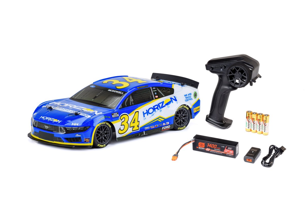 A_S12's tweet photo. .@NASCAR has a new licensing deal with @Horizon_Hobby for hobby-grade RC cars for $180 available for pre-order now and to be delivered around September.

🔲 The line has paint schemes from Kyle Larson, Kyle Busch, Chase Elliott, Ryan Blaney, Martin Truex Jr. and Michael McDowell. https://t.co/7brjEGDvrm