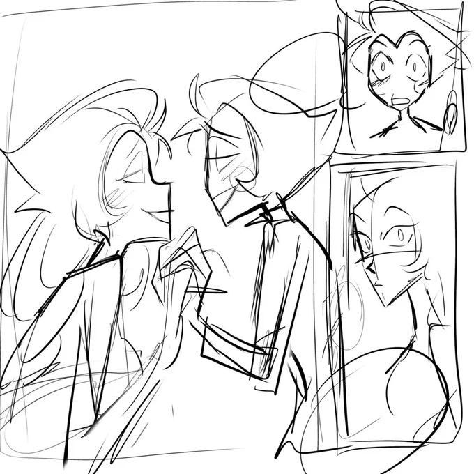 I want to line art this tomorrow , it's a comic and it's funny 😭 