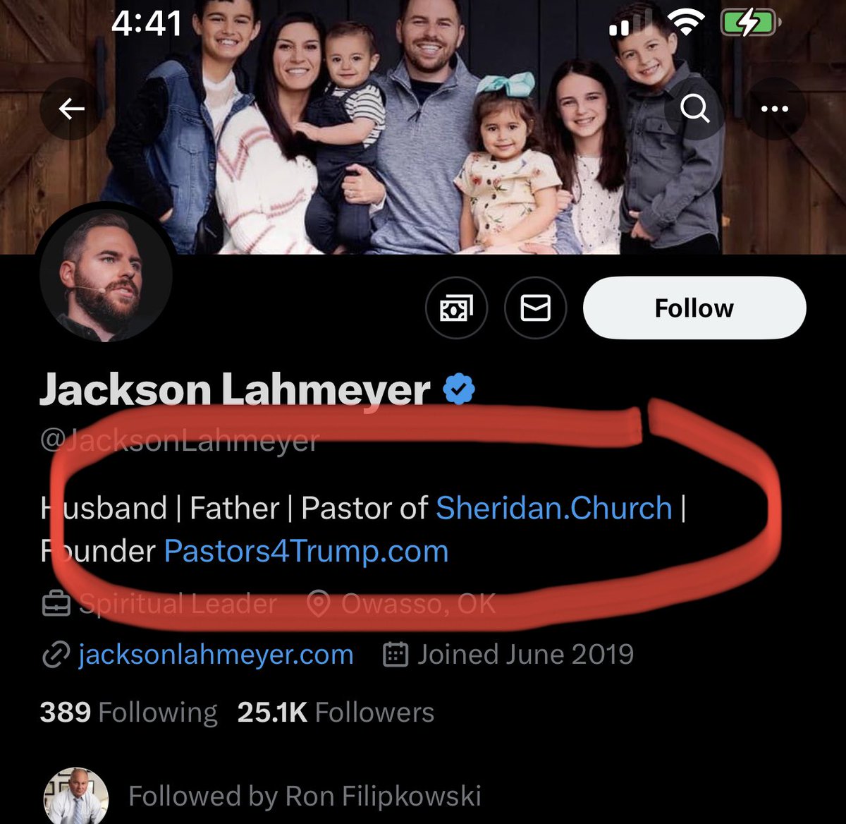 A pastor who ::checks notes:: supports racism, a rapist and a racist.