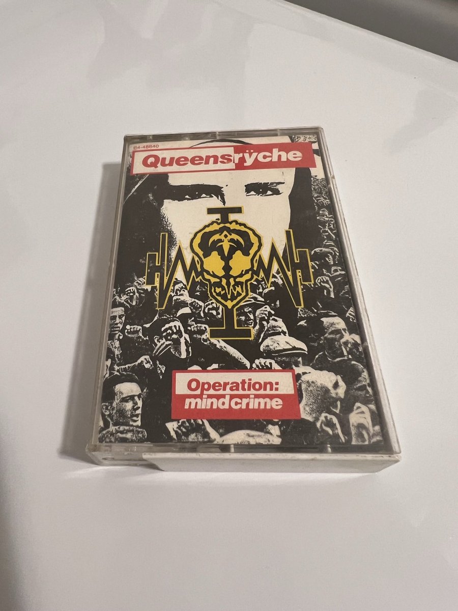 In honor of Queensryche releasing Operation: Mindcrime today in 1988, here is my cassette copy that I played the hell out of back in the day. You can see the case is all busted up! #HairMetal #KickAssConceptAlbum #ShittyWayToListenToMusic #NeedAPencilToFixTheTape